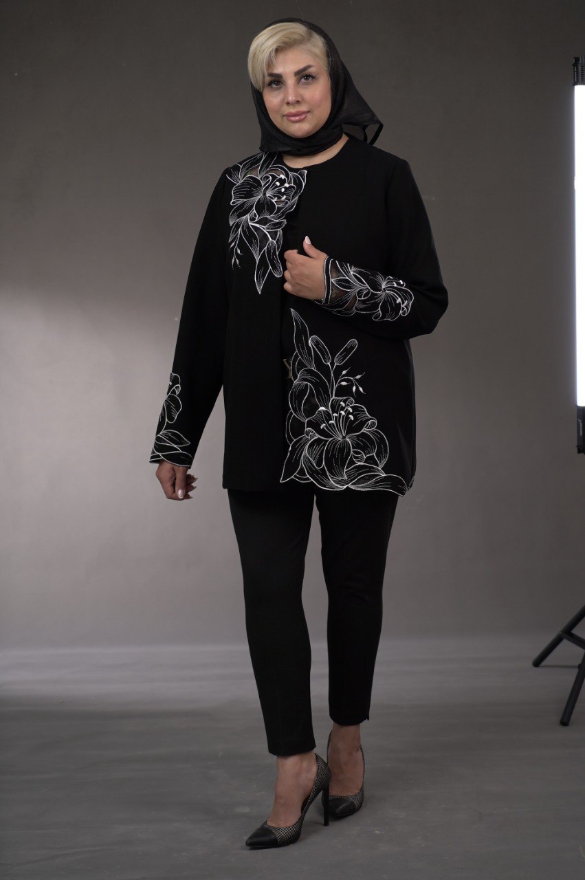 مانتو کتی گلدوزی شده