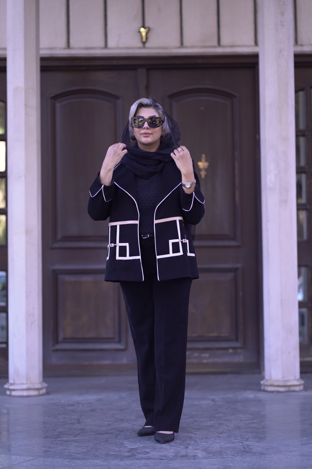 مانتو کتی تکه دوزی شده از برند زاوارا